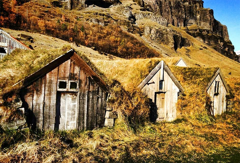 Historische Fenster im isländischem Nubsstadur